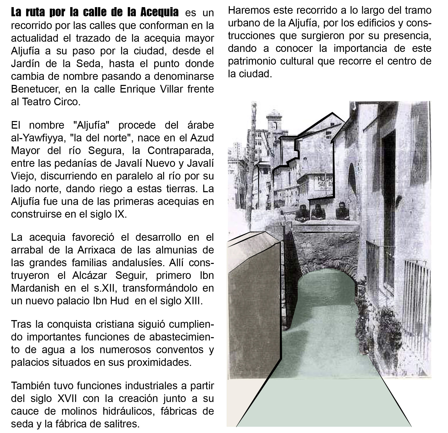 Cultura - Patrimonio - Murcia - Arquitectura de Barrio - La Calle de la Acequia